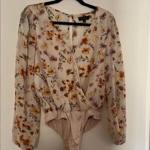 Zara Floral Long Sleeve Bodysuit